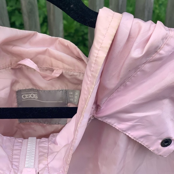 Asos Light Pink Rain Jacket - Picture 2 of 3